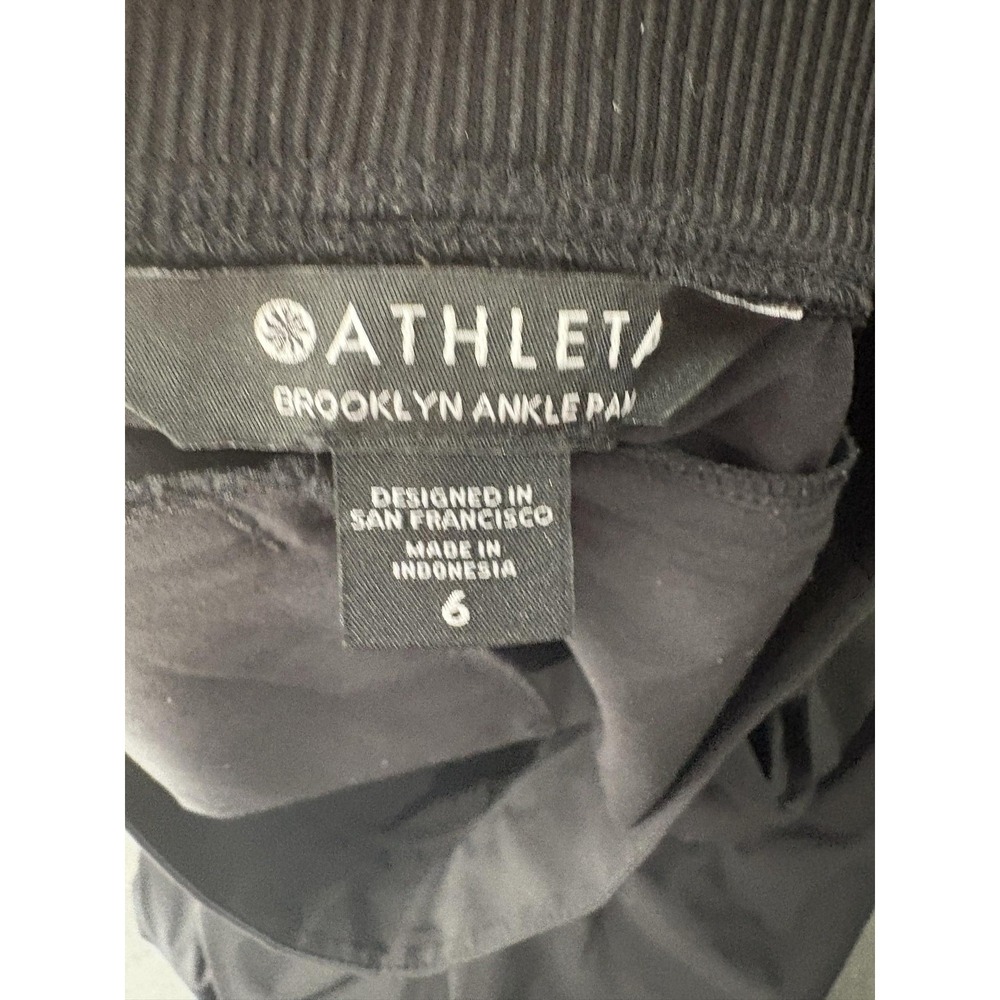 Athleta Brooklyn Ankle Womens Pants 6 Black Featherweight Stretch UPF 40+ Travel - Picture 7 of 10